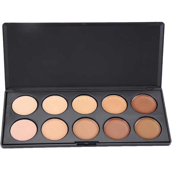 10 Colour Makeup Contour Palette-Cream Concealer Kit- Blemish Face Contouring Highlighter Palette