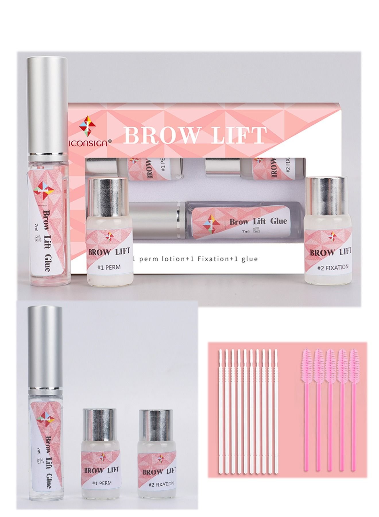 Eyebrow Perming Lifting and Lamination Kit with Support Brushes