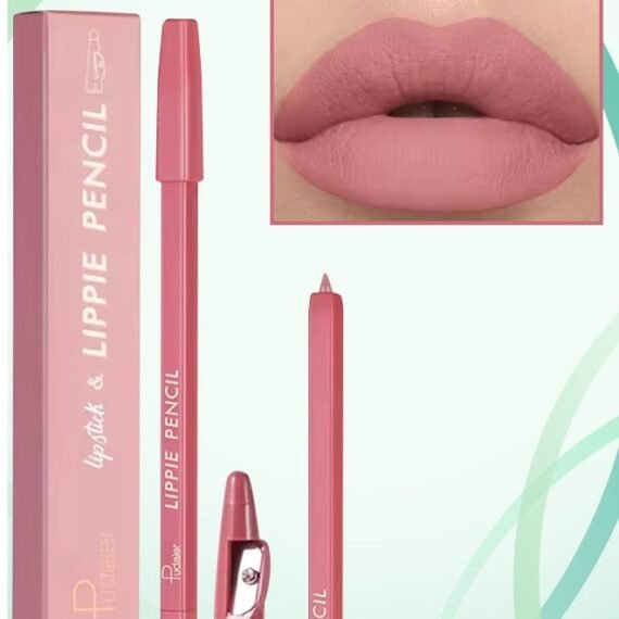 Lippie Pencil Lipstick with Sharpener Soft Lipliner Pencil Easy to Use Lip Makeup Lip Liner Pencil Matte Waterproof Long Lasting Lipstick Lip Contour Makeup Lip Set Full Color 08