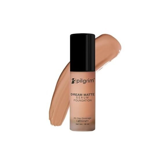 Pilgrim Medium Rich Caramel Serum Liquid Foundation, Matte & Poreless,30 ml |Foundation for face make up infused |Water-Resistant,All Day Coverage| All Skin Type