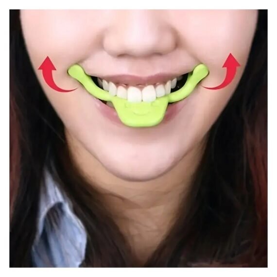 2 PCS SET GREEN of Silicone Smile Trainer - Lip and Mouth Corner Enhancer, Fragrance-Free Personal Care Accessory for Charming Facial Expressions