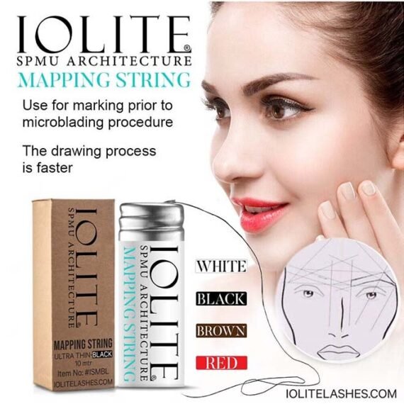 Microblading Eyebrow Mapping String Ultra Thin White Bottled 10m ISMW
