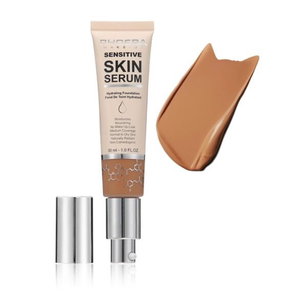PHOERA Hydrating Serum Foundation,Flawless Full Coverage and Hypoallergenic Makeup Base Foundation. (N05 Tan, norm)