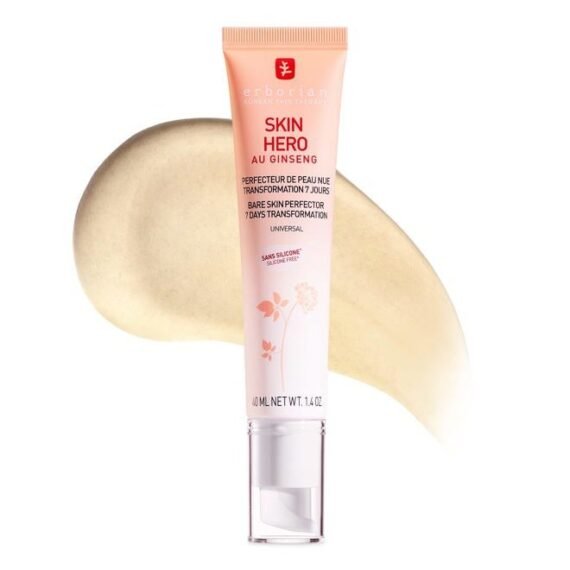 Skin Hero with White Ginseng, Facial Concealer and Makeup Primer - Non-Tinted Bare Skin Perfecting Face Moisturizer Smooths, Blurs & Illuminates Skin - Silicone Free Korean Skincare