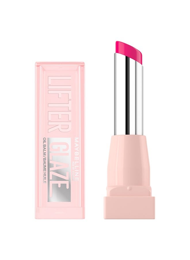 Maybelline New York Lifter Glaze Oil Balm, Hydrating Oil Balm With Hyaluronic Acid, Up to 24H Hydration, Rose Bite 003