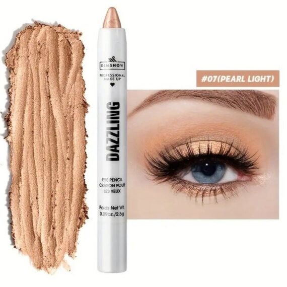 DIMSHOW Vibrant Pearl Glitter Eyeshadow Pen - Liner & Shadow Combinations - Waterproof, Sweat-Proof, Smudge-Proof, Brightening Highlighter for Music Festivals, Under Crease, Eyelid Application #7 | Best Price UAE | Dubai, Abu Dhabi
