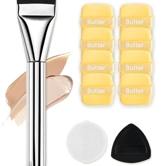 11PCS Makeup Sponge Set 8pcs Makeup Sponge Powder 1 Liquid Base Brush