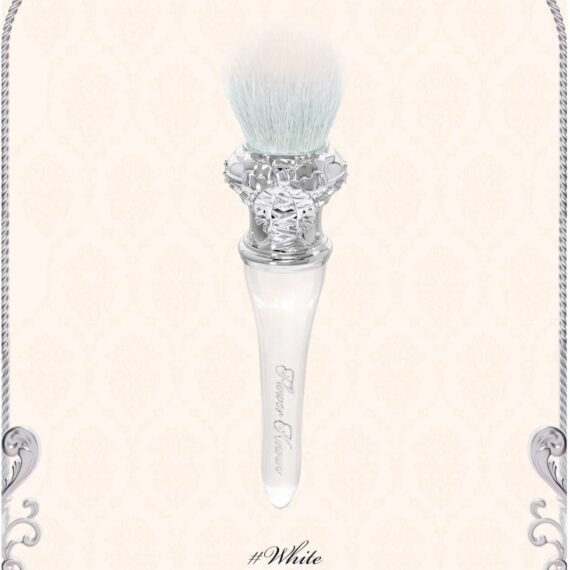 Swan Ballet Series Love Fluffy Practical Brush 2 Types Highlighter Bronzer Contour Soft Makeup Brush (Silver/Clear)