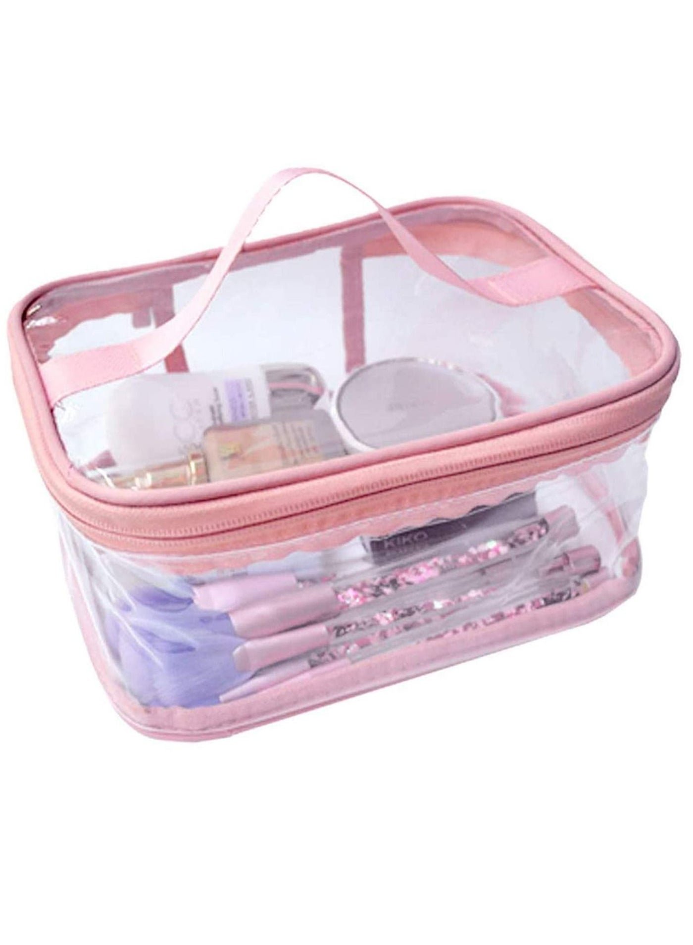 Comestic Travel Bag Portable Bathroom Makeup Wash Bag for Girls Women Lady Men Boy Fashion Storage Electronics Accessories Organizer Large Capacity Pouch, Clear