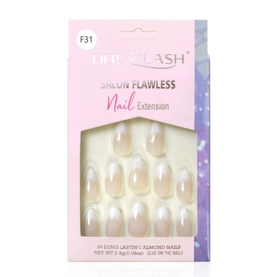 24 pcs Nude French Nail Patches