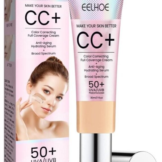 EELHOE Facial Repair CC Cream Natural concealer, waterproof, makeup retaining, moisturizing, repairing and whitening skin