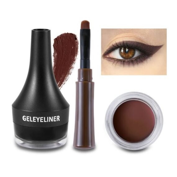 Eyeliner Waterproof Gel Eyeliner Smudge-proof Eye Liner Gel Makeup High Pigment Eye Makeup Set Easy to Apply Long-lasting For All Day