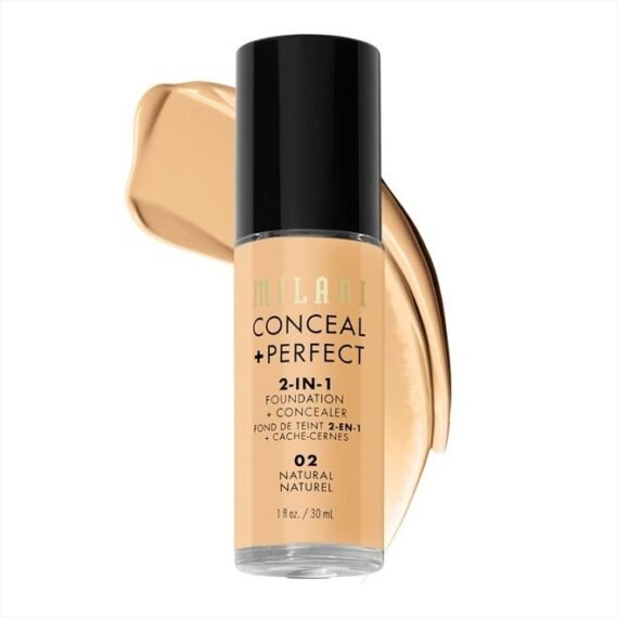Conceal + Perfect 2-in-1 Foundation + Concealer - Natural (1 Fl. Oz.) Cruelty-Free Liquid Foundation - Cover Under-Eye Circles, Blemishes & Skin Discoloration for a Flawless Complexion
