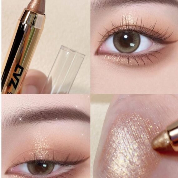 2-in-1 Pearlescent Eyeshadow Makeup Pen, Melt Roller Highlight Pen Eyeshadow Stick,Waterproof Eyeshadow Stick,Double Headed With sponge #6