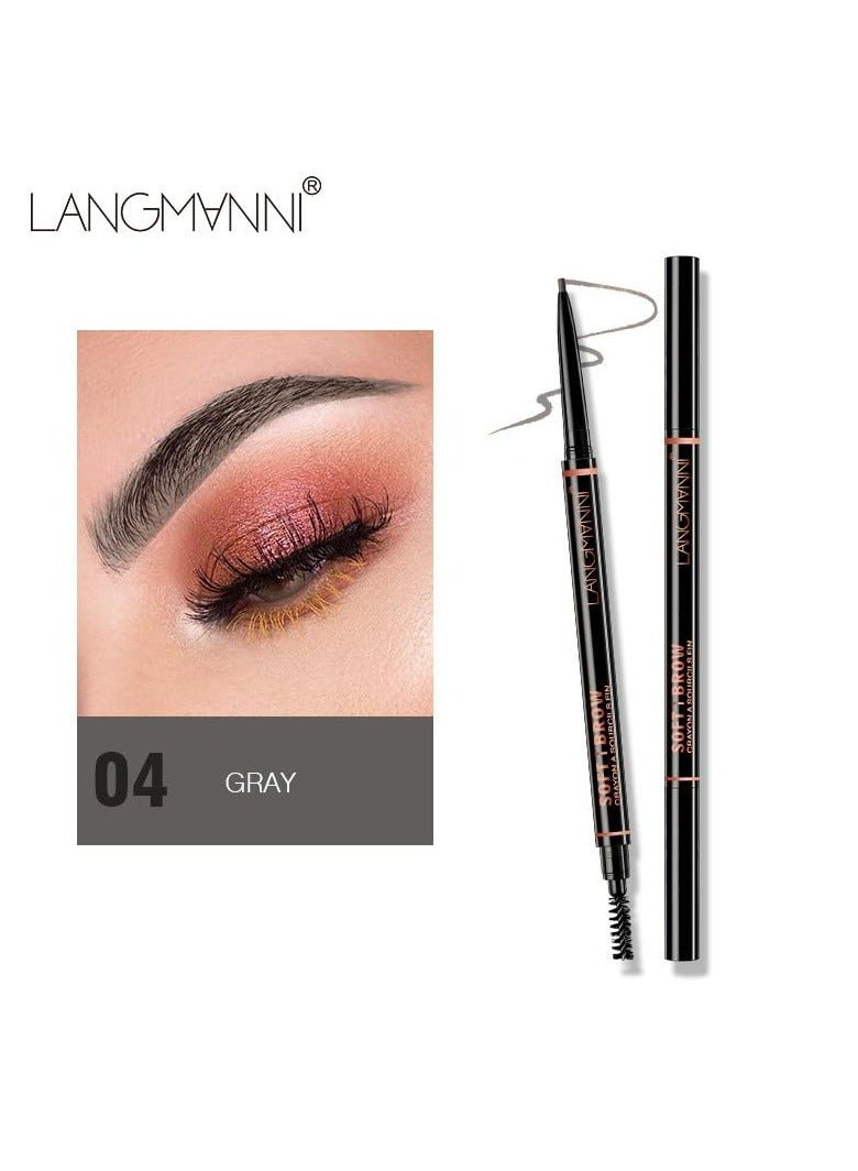 Waterproof Dual-Ended Automatic Eyebrow Pencil - Long-Lasting 1.5mm Ultra-Fine Wild Eyebrow Pen(#04)