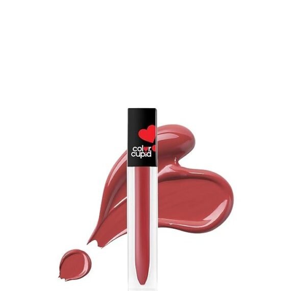 color cupid matte intense Color 18-Hour Stay Liquid Lipstick | Infused with Hyaluronic Acid & Ceramide | transfer proof & kiss proof| forever love - lovestruck orange | 4 ml