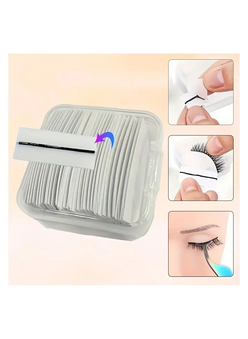 a box of self-adhesive eyelash glue strips, black waterproof self-adhesive eyelash glue strips, glue-free reusable eyelash glue strips