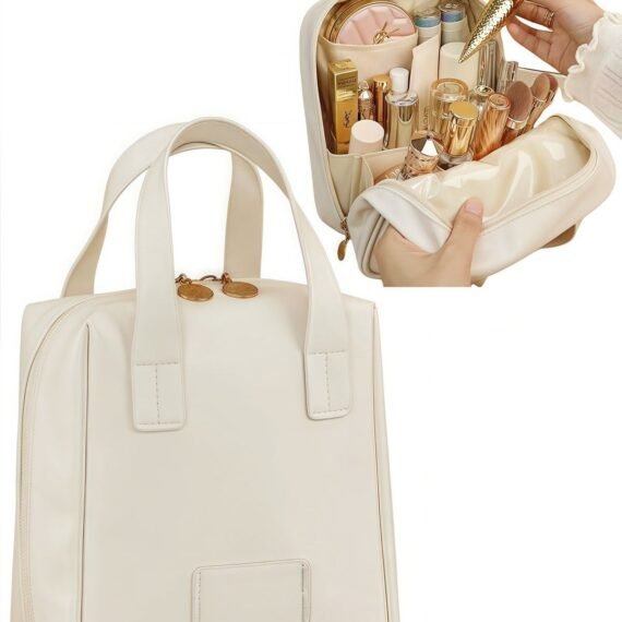 Shell Hand Makeup Bag Travel Portable Cosmetics White Storage Bag