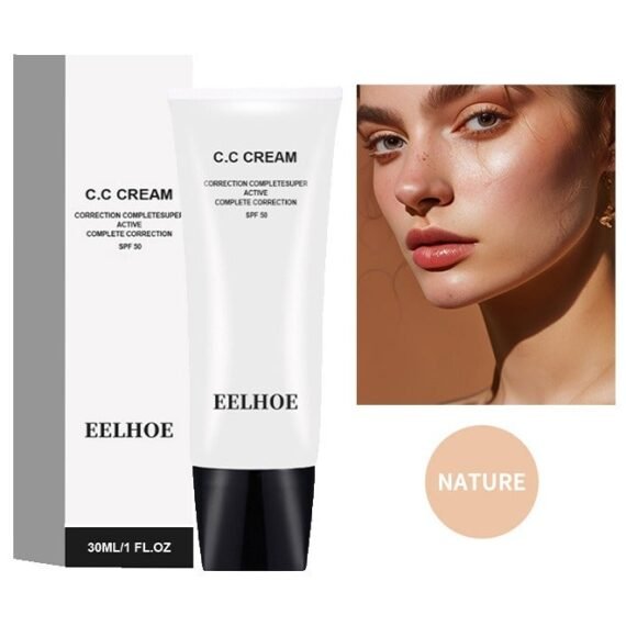 CC Cream SPF 50-CC Cream Self Adjusting For Mature Skin, Colour Correcting Face Sunscreen And Foundation, Pre-Makeup Primer Moisturizing Skin Concealer  (#Warm Color))