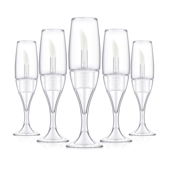 20 Pcs Lip Gloss Tubes, 8 ml/ 0.27 oz Mini Shaped Empty Lip Gloss Tube Lip Balm Containers Refillable Bottles Lip Glaze Container for Women Girls (Transparent)