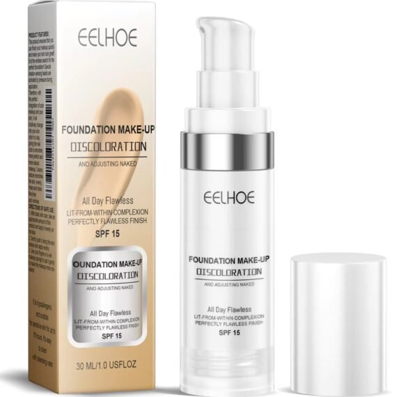 EELHOE Color Change Foundation Corrector Long-lasting Moisturizing Concealer, Waterproof, EELHOE Liquid Foundation