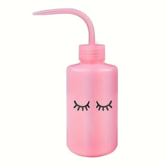 1pc ProClean Eyelash Extension Cleansing Bottle, Curved Nozzle Leak-Proof Container for Lash Grafting, Makeup Tools, Salon Use - Unscented, Power-Free, Battery-Free