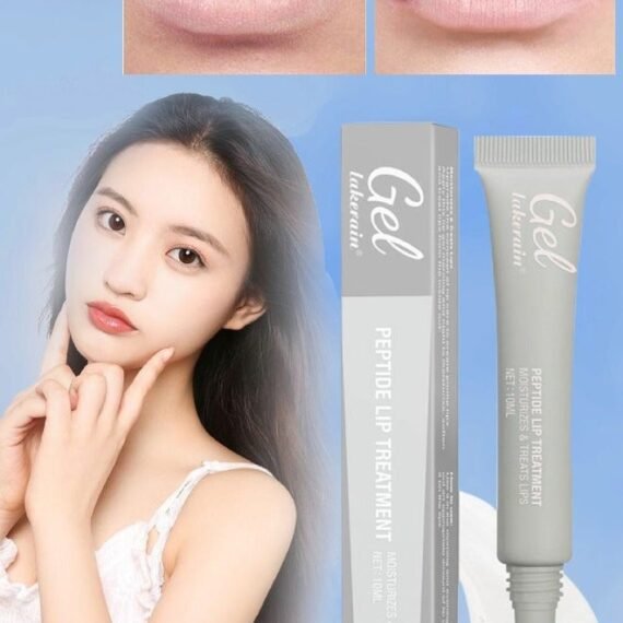 Peptide Lip Treatment Gel Moisturizes and Treats Lips Lip Gloss Oil for Plumper and Moisturizer Serum Hydrating Lip Serum for Dry Peeling and Dark Lips Gorgeous Glow Unscented 01