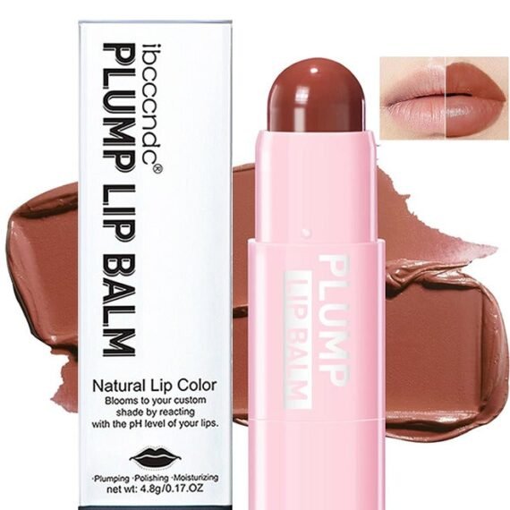 Plump Lip Balm, Hydrating Colored Lip Balm, Moisturizing Lipstick For Women, Color Lip Plumper Balm, Lip Brightening For Dark Lips, Lip Tinted Moisturizer, Reduce Lip Wrinkles, Non-Sticky Formula
