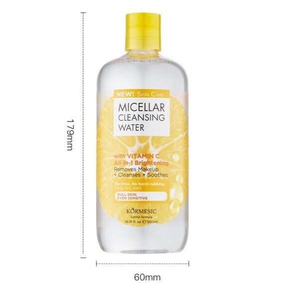 Vitamin C Micellar Water - 500ml Brightening & Hydrating Makeup Remover