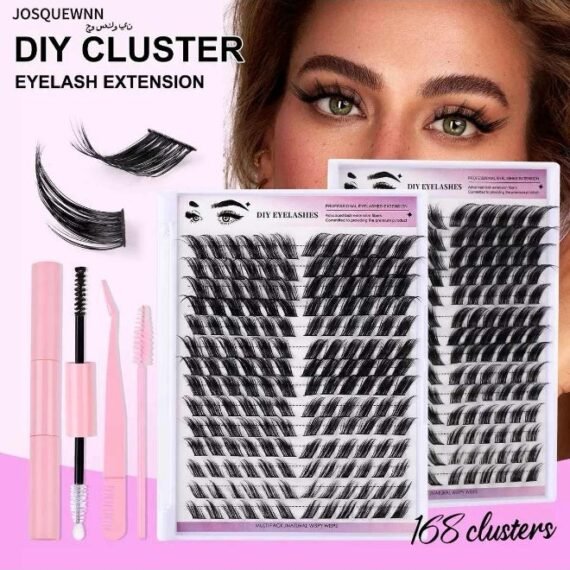 168 Clusters of Dense Feathered Segmented False Eyelashes, 12-18mm Single Cluster Lashes, Perfect for Creating Natural and Enchanting Eyes, Suitable for Daily Makeup and Special Occasions.