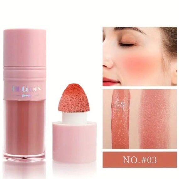 Fit Colors 6-Color Liquid Blush: Natural Face Contouring Rouge - Waterproof, Suitable for All Skin Tones, Dramatic Color Blush Solution, Essential for Women, Perfect Gift for Valentine's Day, Enhances with More Application, Matte Finish, Creamy Texture, Suitable for Face Cheeks #3
