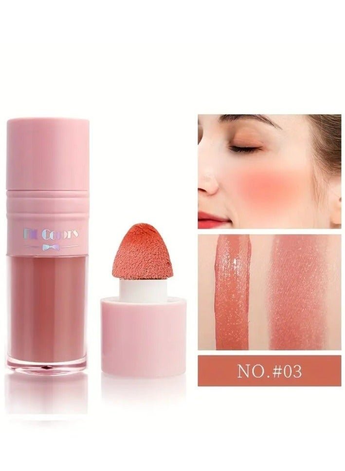 Fit Colors 6-Color Liquid Blush: Natural Face Contouring Rouge - Waterproof, Suitable for All Skin Tones, Dramatic Color Blush Solution, Essential for Women, Perfect Gift for Valentine's Day, Enhances with More Application, Matte Finish, Creamy Texture, Suitable for Face Cheeks #3
