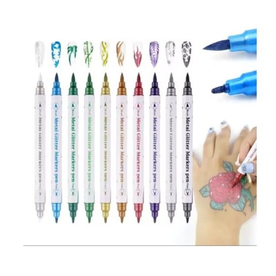 10 Color 3D Nail Art Pens Set Nail Polish Pens Nail Point Graffiti Dotting Pen Drawing Painting Liner Brush For Diy Nail Art Beauty Adorn Manicure Tools