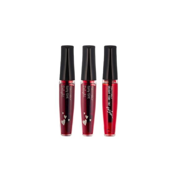 TONYMOLY Delight Tony Lip Tint 3 Pack â€“ Korean Beauty Lip Stain with High Pigment Color Payoff â€“ Long-Lasting, Moisturizing & Nourishing Lip Tint Set for Soft, Smooth Lips