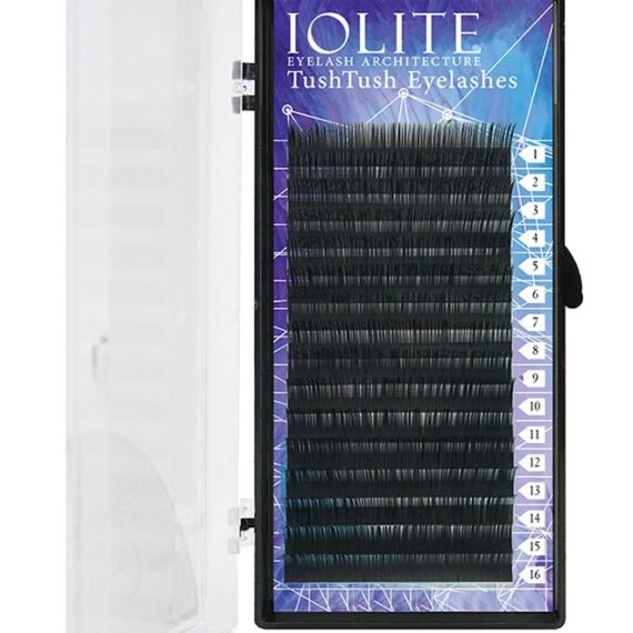 Eyelash Extensions Individual Lashes B Curl 0.07T 15mm Russian Volume, 16 Rows
