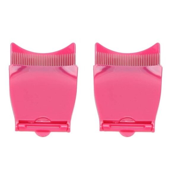 2Pcs Folding Eye Lash Comb Eyelash Grooming Tool Portable Mini Travel Eyelash Separator For Home Or Beauty Makeup Salon
