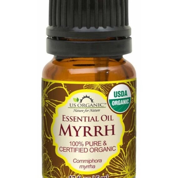 100% Genuine Myrrh Essential Oil - Sourced from The Horn of Africa, USDA Certified Organic, Extracted by Hydro-Distillation (Myrrh, 5 ml)