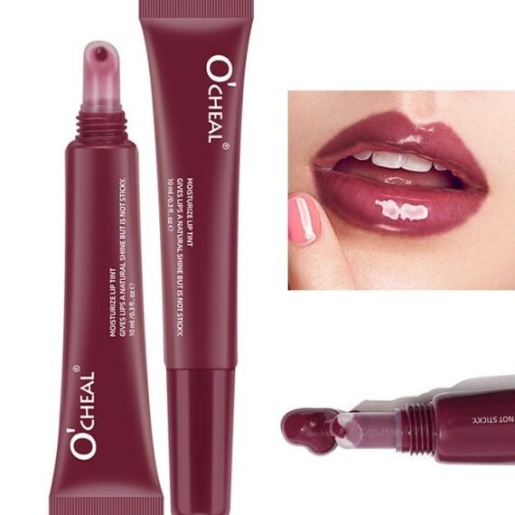 Moisturize Lip Tint - Nude Lip Gloss Hydrating Smooth Gloss Tinted Lip Balm Transparent Lip Care Reduce Drying Moisturize Long Lasting Nourishing Non Sticky Fresh Texture & Dry Lips Care Plumper #03