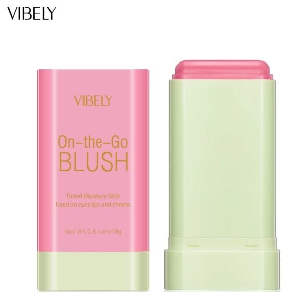 Blush Stick Blush Cream for Cheeks Eyes Lips Stick for Brightening, Blush in Natural with Waterproof Sweat-Resistant, Nude Makeup Multi-Use Color Stick Creamy Blush 01 SHY PINK
