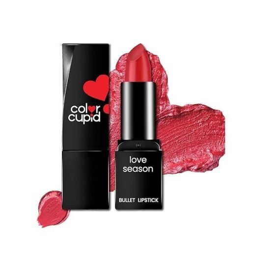 color cupid velvety intense color 12-Hour Stay Bullet Lipstick | Infused with Hyaluronic Acid & Jojoba Oil | Transfer proof & Smudge Proof | Love Season | Spring Pink | 4.1g