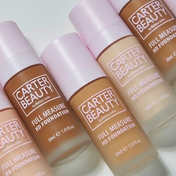 Carter Beauty Full Measure HD Foundation - Lightweight, Full Coverage Matte Formula - Water-Based, Super Soft Skin Perfector - Vegan And Cruelty Free, Paraben And Sulfate Free - Tiramasu - 1.01 OZ