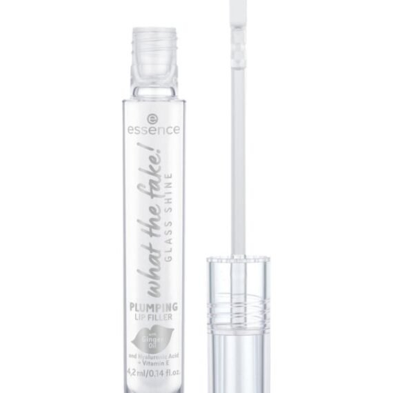 what the fake! Glass Shine Plumping Lip Filler | Transparent Hyaluronic Acid Vitamin E Ginger Oil | High Gloss Moisturising Lip Plumper | Vegan Paraben-Free | No Microplastic | 4.2 ml Oh So Glassy!