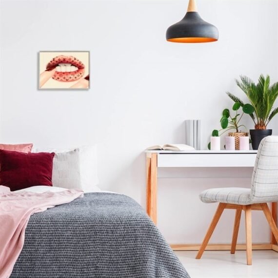 Fashion Icon Lips Fingernail Bite Glam Pattern, Design by Ziwei Li