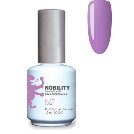 Gel Nail Polish 15 ml, Long Lasting, Chip Resistant, Requires Drying Under UV Led Lamp Lilac Nbgp74