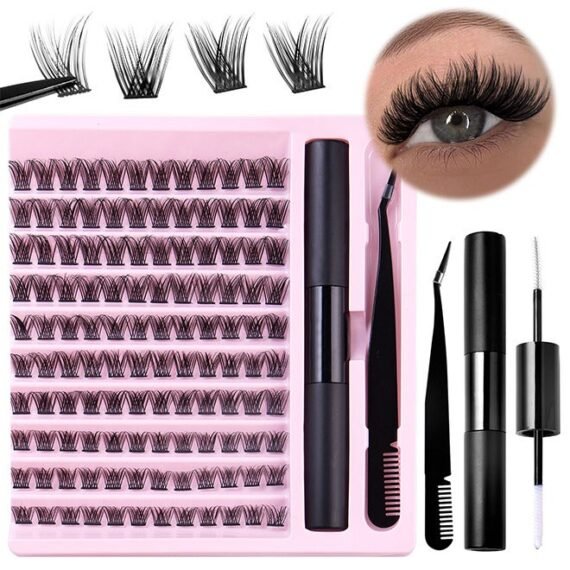 120 Clusters C Curl Individual Lashes Cluster Lashes DIY Eyelash Natural Look 3D Effect Black Individual False Eyelashes With Eyelash Glue