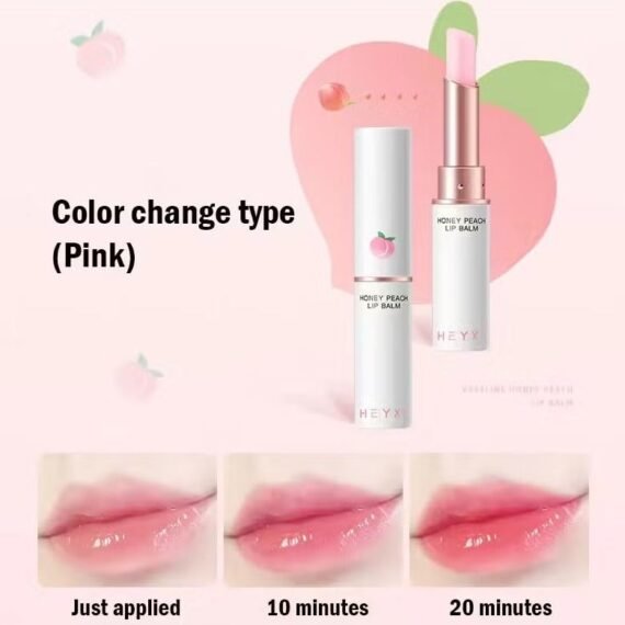 Honey Peach Lip Balm Color Change Lipstick Lips Plumper Moisturizing Hydrating Nourishing Beauty Lips Skin Carae Cosmetics