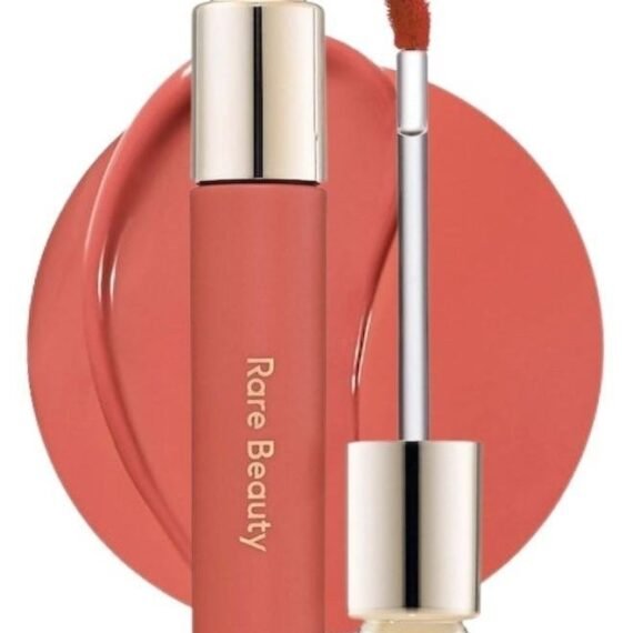 Rare Beauty by Selena Gomez Soft Pinch Tinted Lip Oil Stain - Joy (Muted Peach, 3ml) - Hydrating, Lightweight, and Long-Lasting Lip Tint with a Glossy Finish