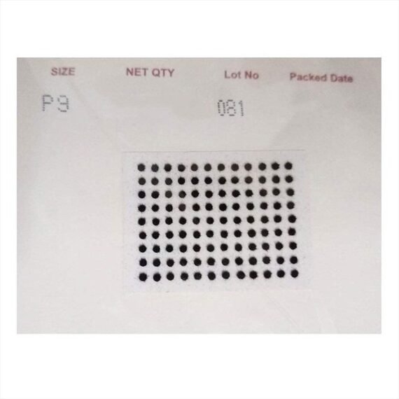 Eyetex Pallavi Sticker Kumkum Black Color Bindi - Size-P9B (Pack of 15)