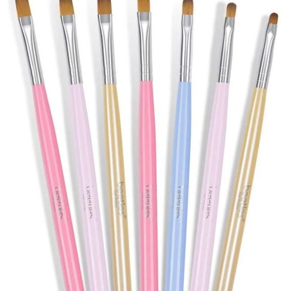 Nail Brush, Beetle Gel, 7-Piece Set of, Extended Artistic Skills, Builder Drawing Pen, Suitable for Home and Salon Use, Nails, Carving, Nylon, Create Feminine Beauty