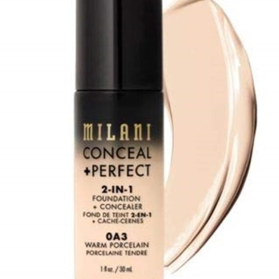 Conceal + Perfect 2-in-1 Foundation + Concealer (1 Fl. Oz.) Cruelty-Free Liquid Foundation - Cover Under-Eye Circles, Blemishes & Skin Discoloration for a Flawless Complexion (Warm Porcelain)